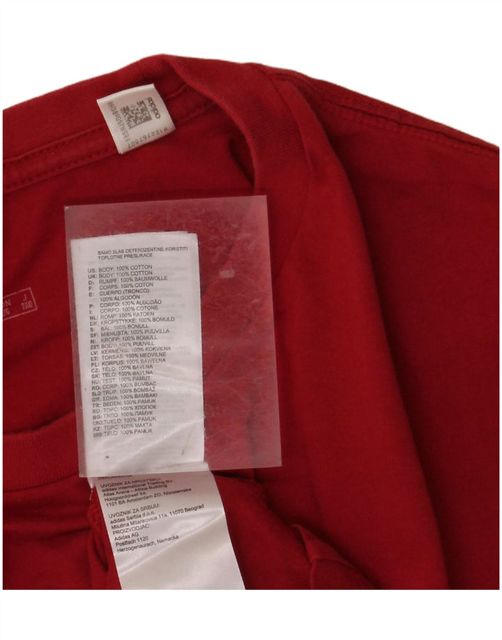 ADIDAS Grafisk T-shirt top til mænd, stor rød bomuld