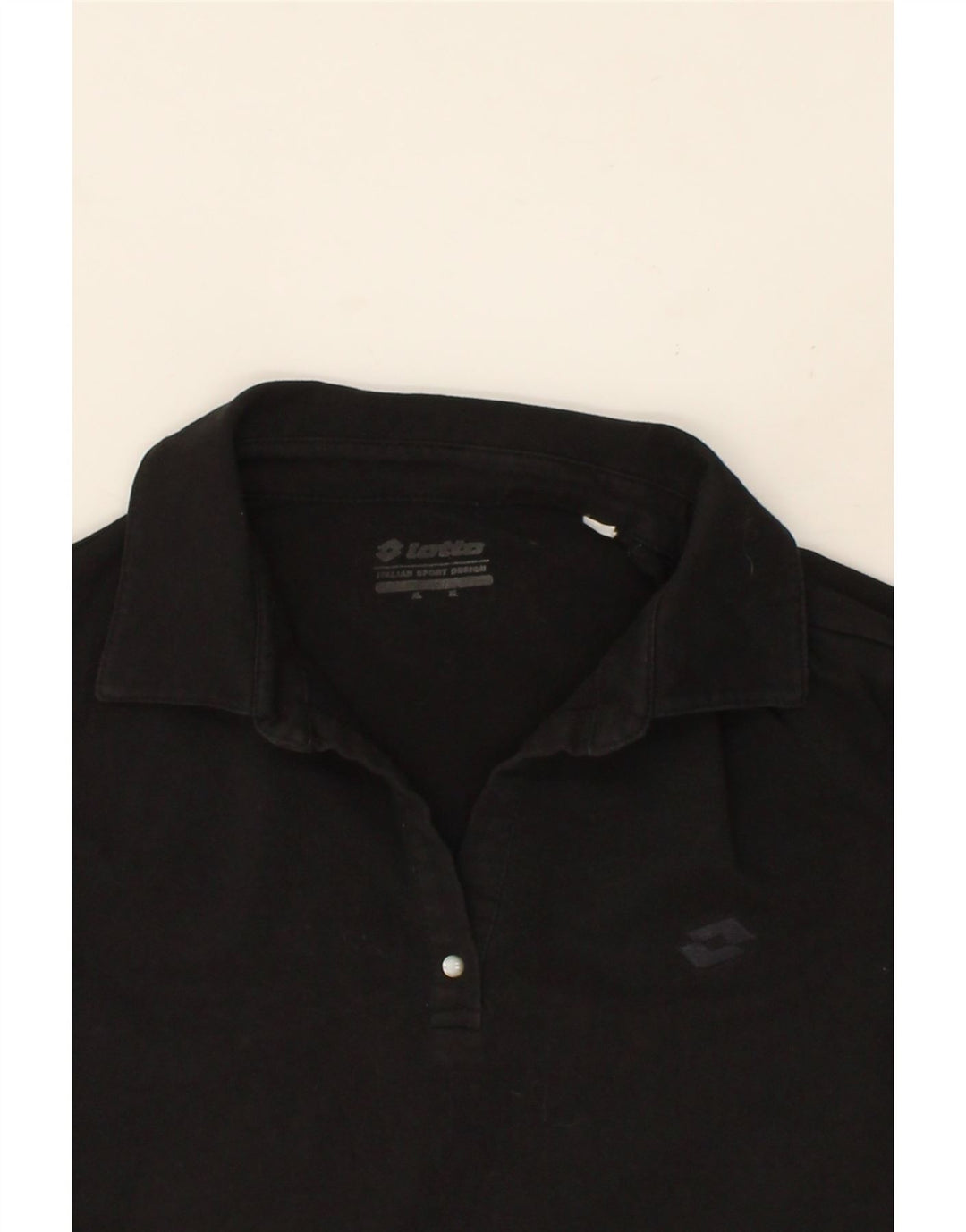 LOTTO Womens Polo Shirt UK 18 XL Black Vintage Lotto and Second-Hand Lotto from Messina Hembry 