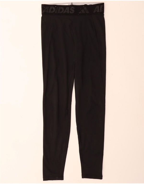 ADIDAS Girls Primegreen Grafiske Leggings 14-15 år Sort