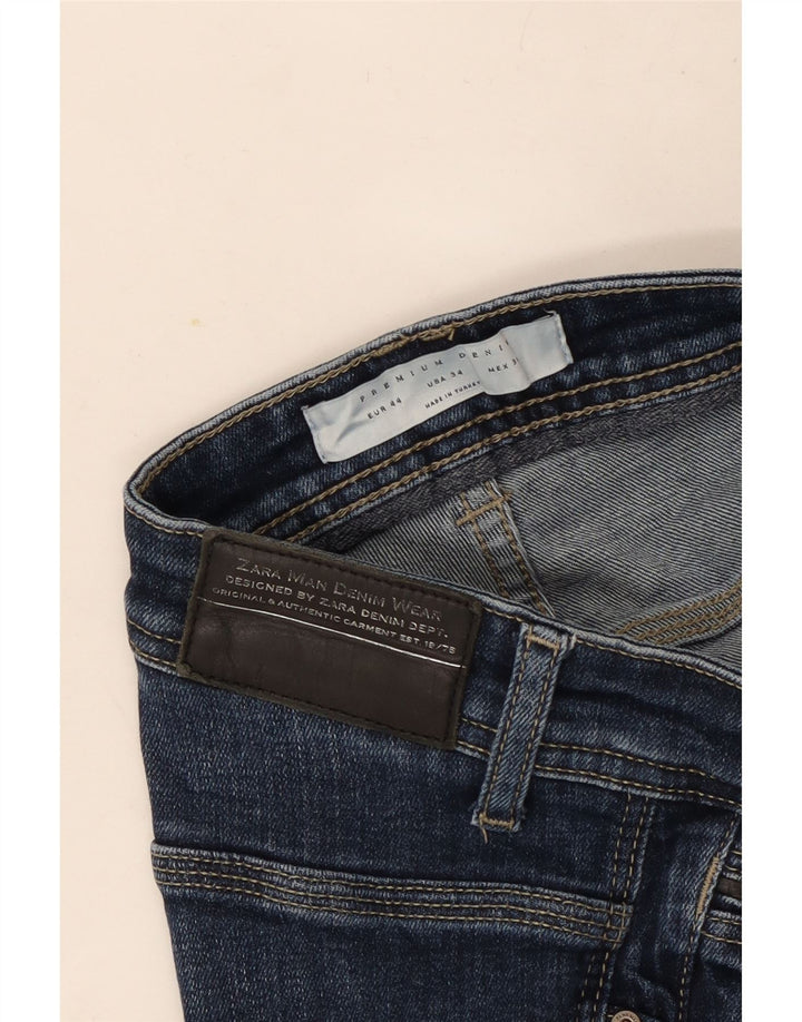 Zara Herre Slim Jeans EU 44 Large W34 L31 Blå