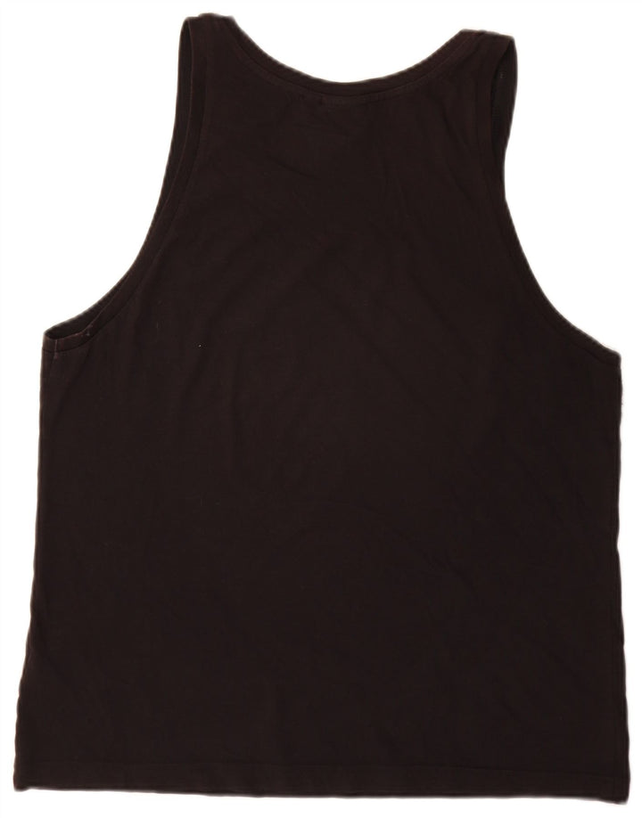 Adidas Herre Grafisk Vest Top Medium Sort Bomuld