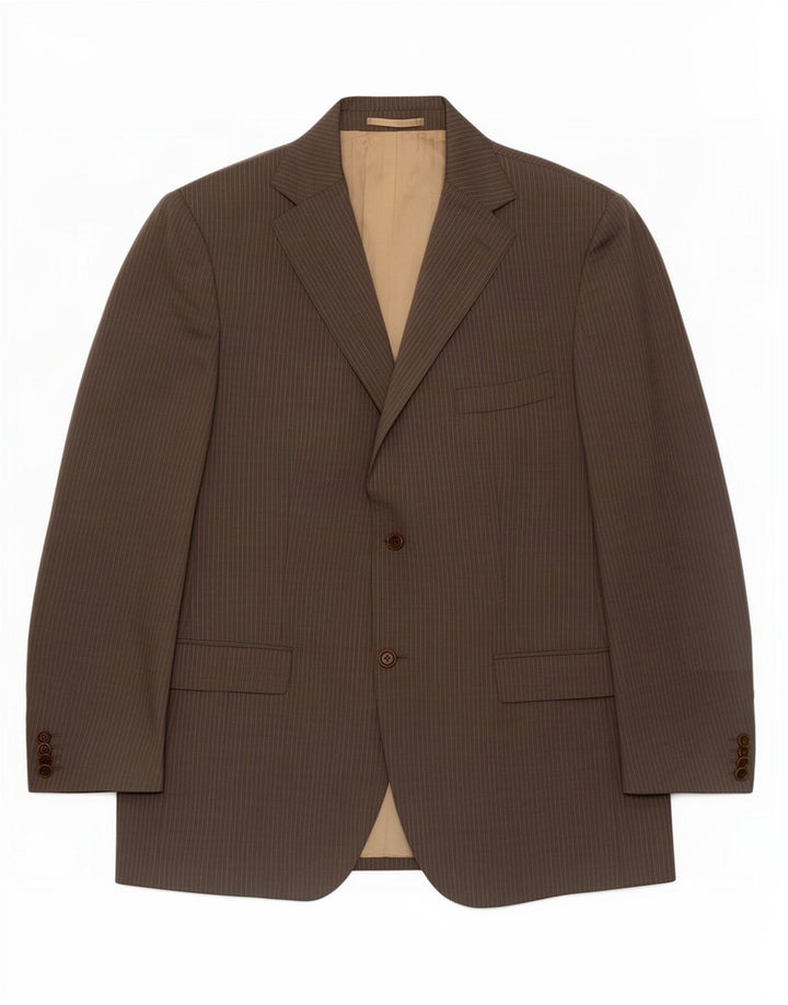 Massimo Dutti Herre 2-knaps blazerjakke EU 54 XL Grå nålestribet uld