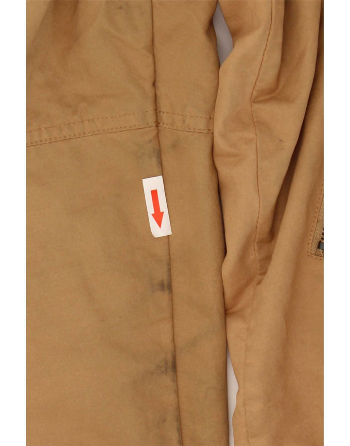 Zara Dame Hooded Parka Jacket UK 6 XS Beige Polyester
