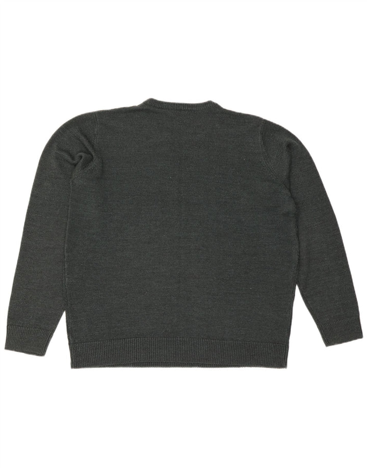 JAMES PRINGLE Herre trøje med rund hals, stor grøn akryl