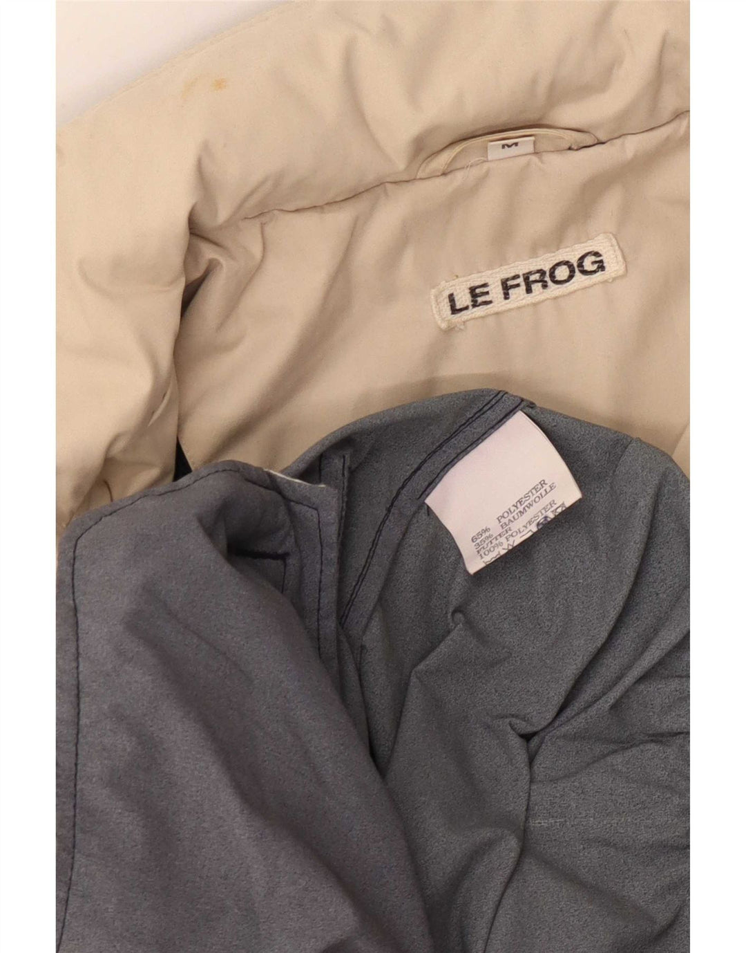 Le Frog Herre Hooded Windbreaker Jacket UK 38 Medium Grey Polyester