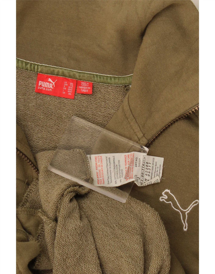 Puma Herre grafisk træningsdragt Topjakke 2XL Khaki Colourblock Bomuld