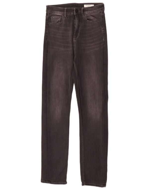Marks & Spencer Dame The Sophia Straight Jeans UK 10 Small W27 L30 Grå
