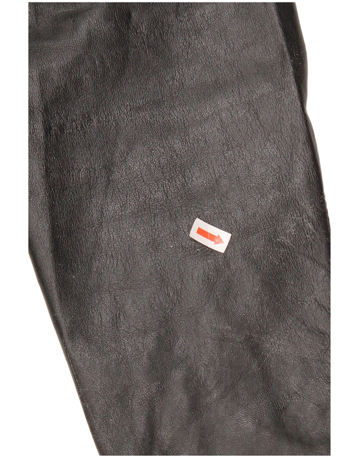 MOTIVI Dame Læderjakke UK 14 Medium Sort