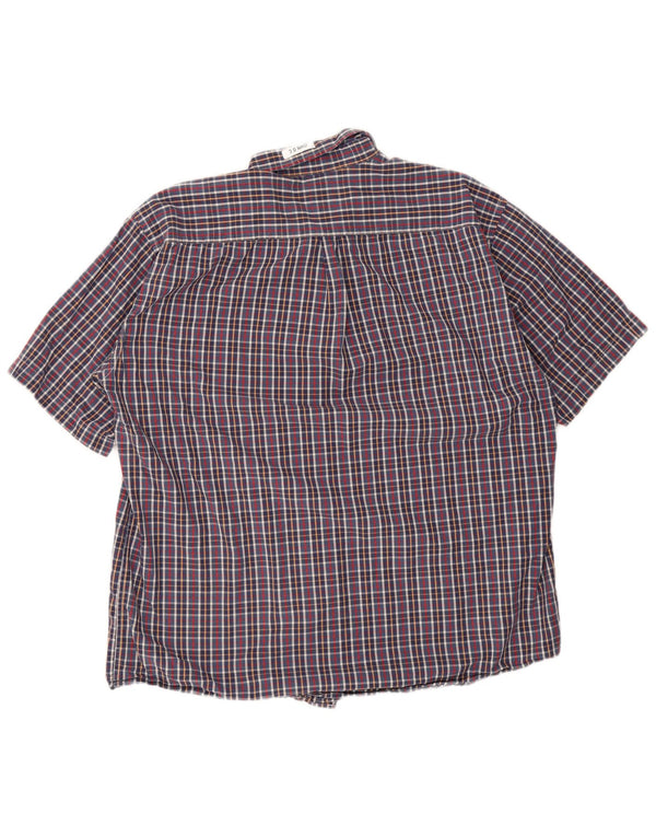 Gant kortærmet herreskjorte med normal pasform 3XL blå ternet