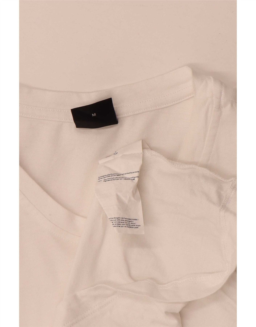 Hugo Boss Herre grafisk T-shirt Top Medium Hvid Bomuld