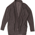 Eddie Bauer Dame Oversized Longline Åben Cardigan Sweater UK 18 XL Grå