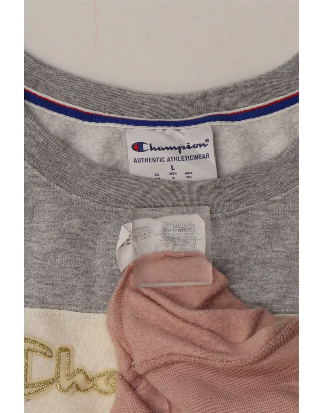 Champion Dame Sweatshirt Jumper UK 16 Stor flerfarvet Colourblock