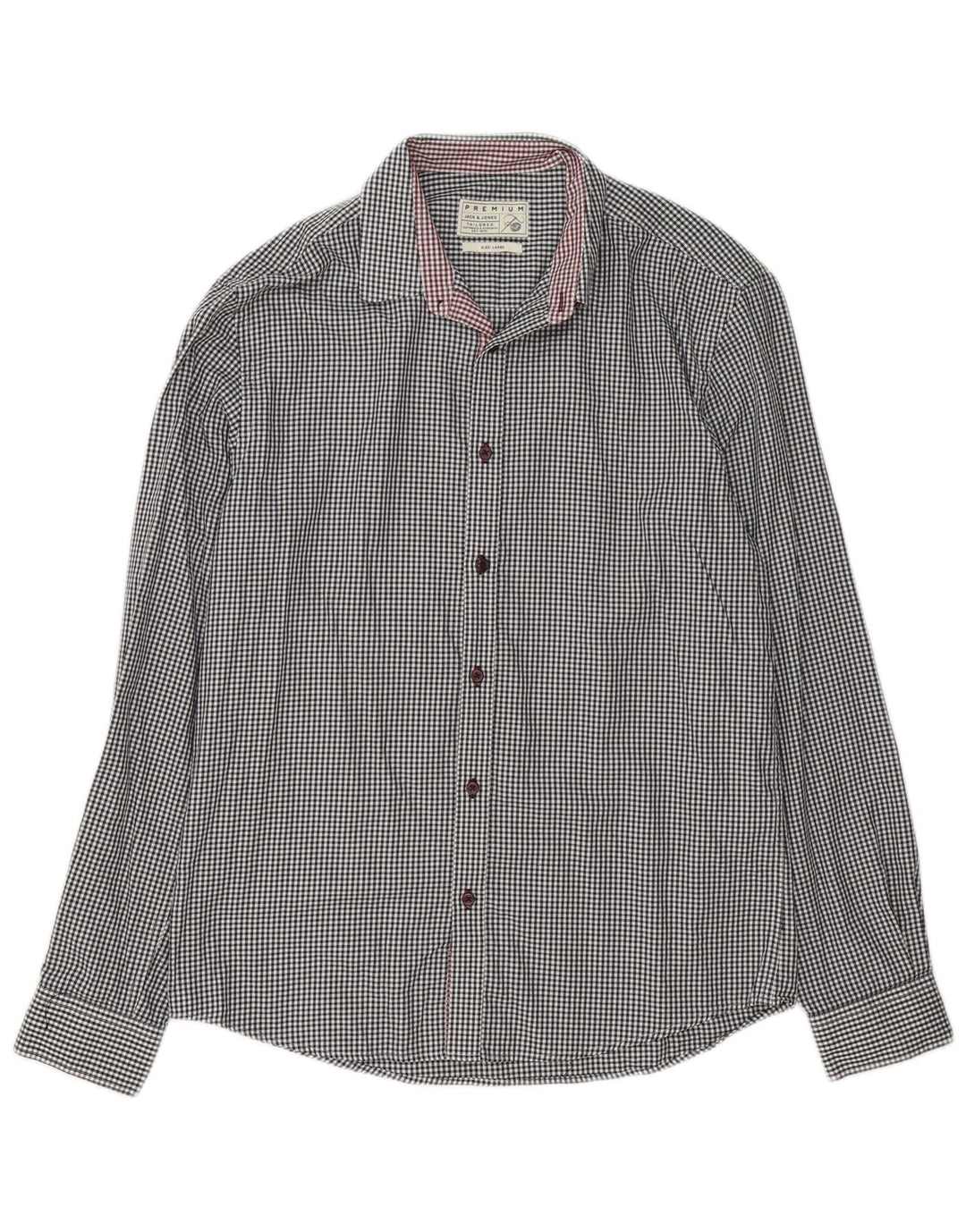 Jack & Jones Herreskjorte Stor hvid Gingham Bomuld
