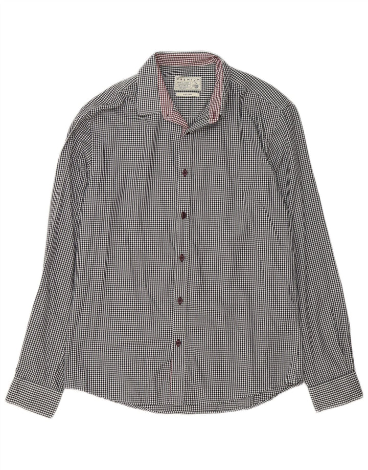 Jack & Jones Herreskjorte Stor hvid Gingham Bomuld