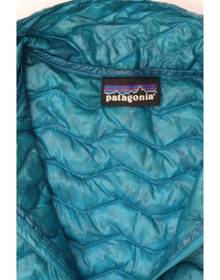 Patagonia Dame Pullover Polstret Jakke UK 12 Medium Blue Synthetic