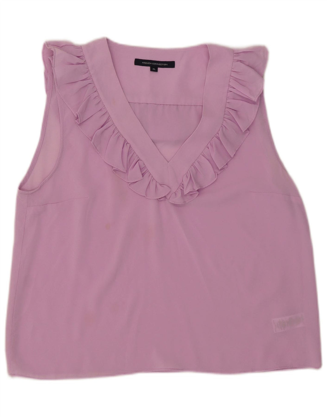 French Connection Dame flæse foran ærmeløs bluse Top UK 18 XL Pink