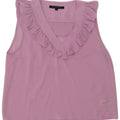 French Connection Dame flæse foran ærmeløs bluse Top UK 18 XL Pink