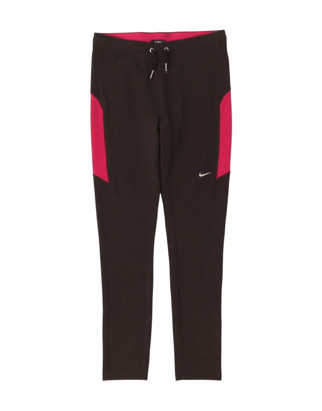 NIKE Womens Leggings UK 12 Medium  Black Colourblock