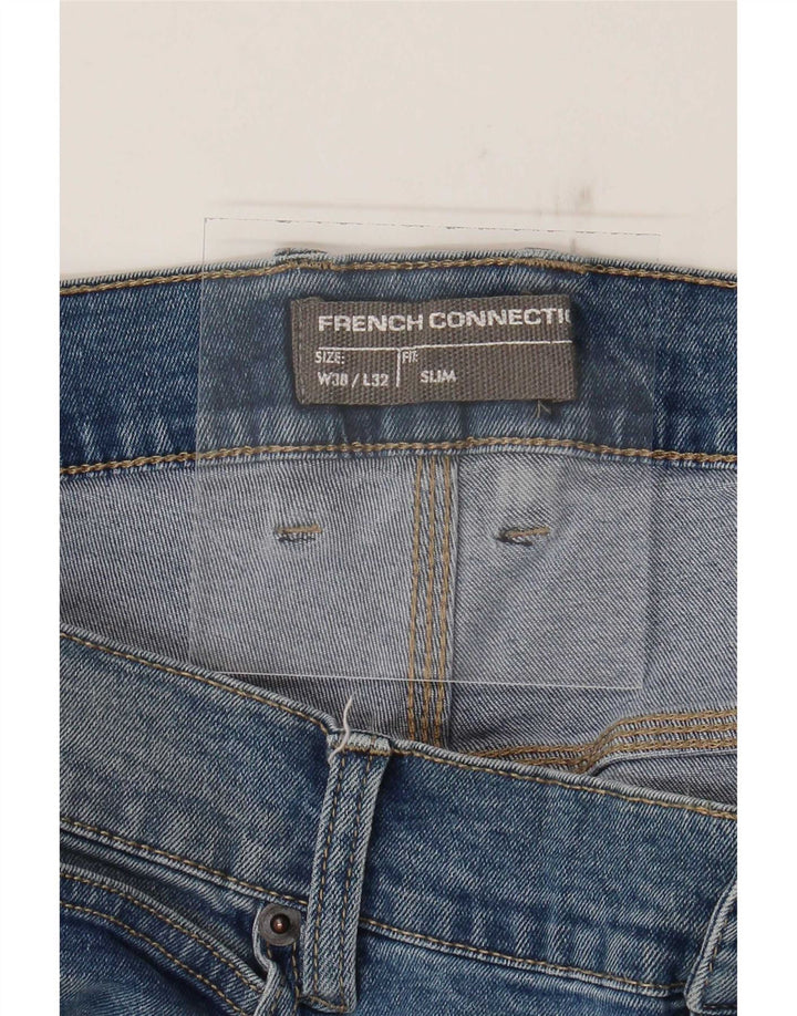 French Connection Slim Jeans til mænd W38 L32 blå bomuld