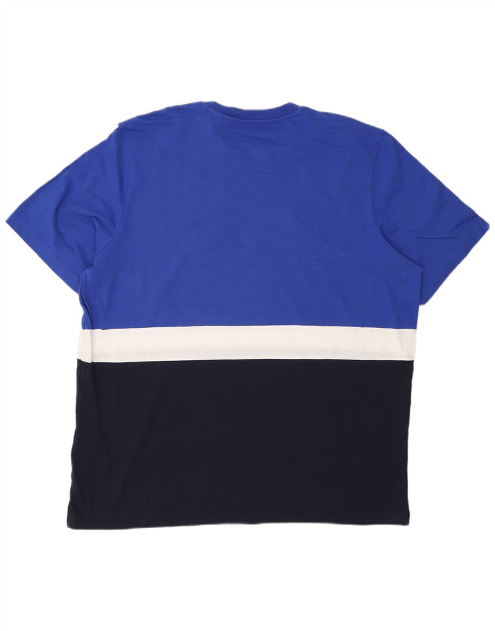 Adidas Herre grafisk T-shirt Top XL Blå Colourblock
