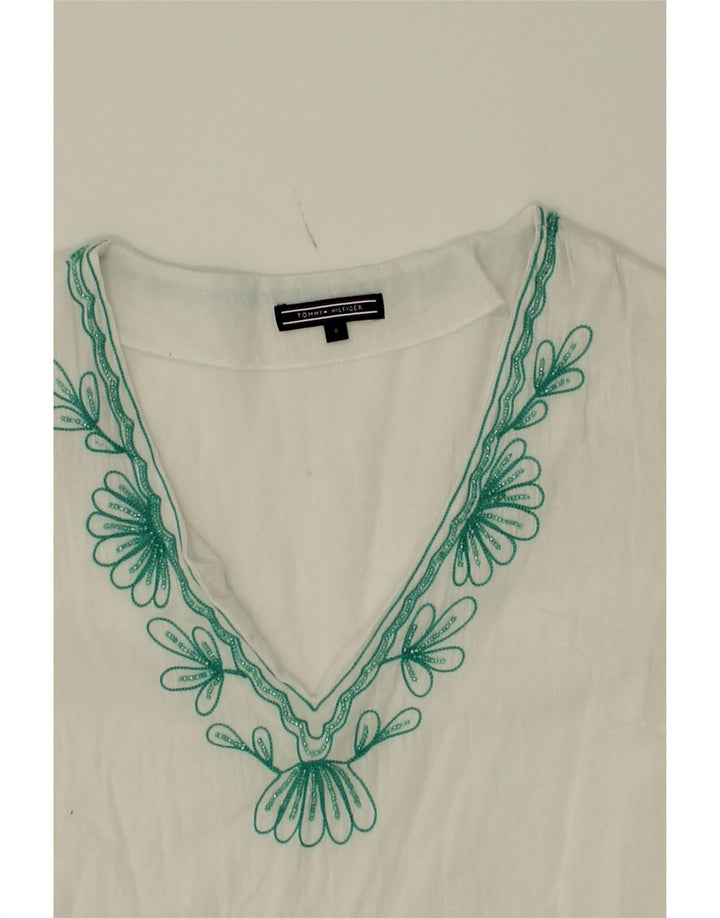 TOMMY HILFIGER Womens Tunic Dress US 8 Medium White Floral Cotton Vintage Tommy Hilfiger and Second-Hand Tommy Hilfiger from Messina Hembry 