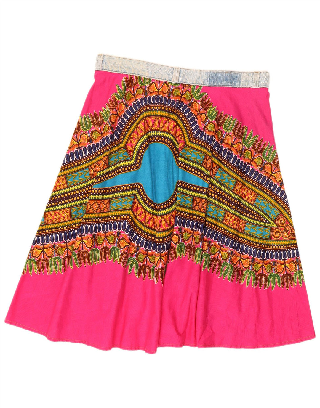 Levi's Womens Asymmetrisk Wrap Nederdel W32 Stor Pink Geometrisk Bomuld