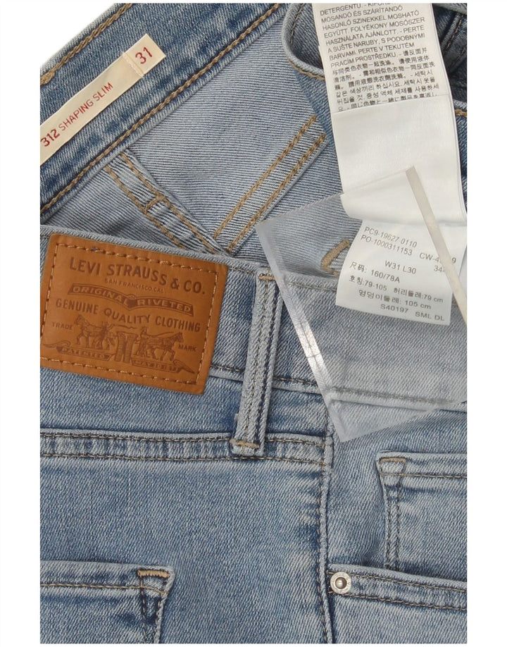 LEVI'S Dame 312 Shaping Slim Jeans W31 L30 Blå Bomuld