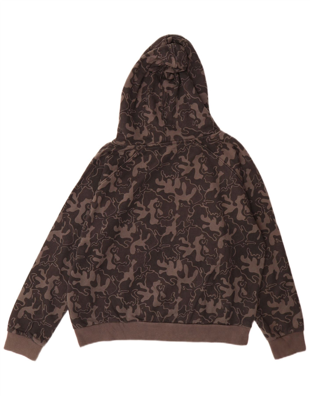 Mistral Dame Grafisk Oversized Hoodie Jumper UK 14 Medium Grey Camouflage