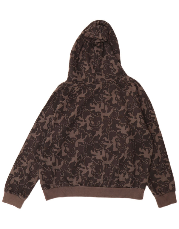 Mistral Dame Grafisk Oversized Hoodie Jumper UK 14 Medium Grey Camouflage