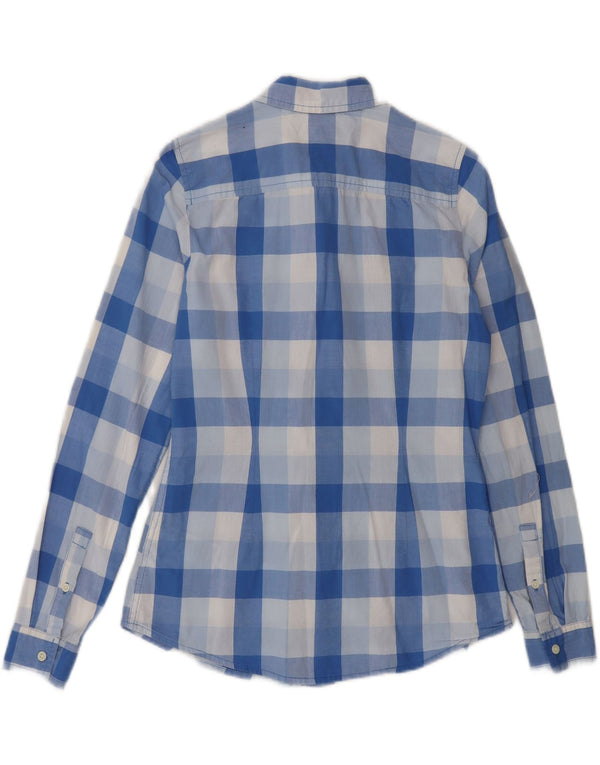 Tommy Hilfiger Dame Classic Fit skjorte UK 6 XS Blue Check Cotton Classic