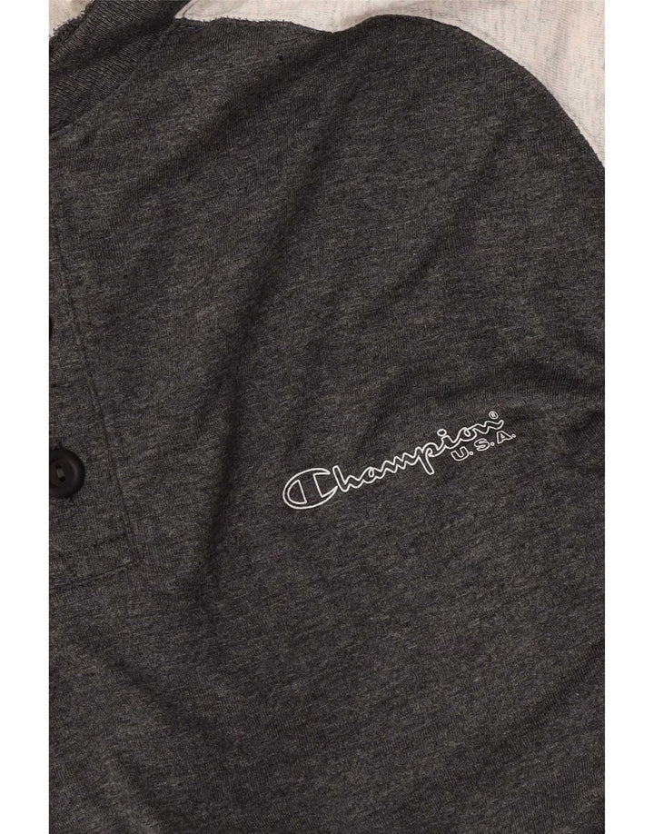 Champion Herre grafisk T-shirt top mellemgrå farveblok