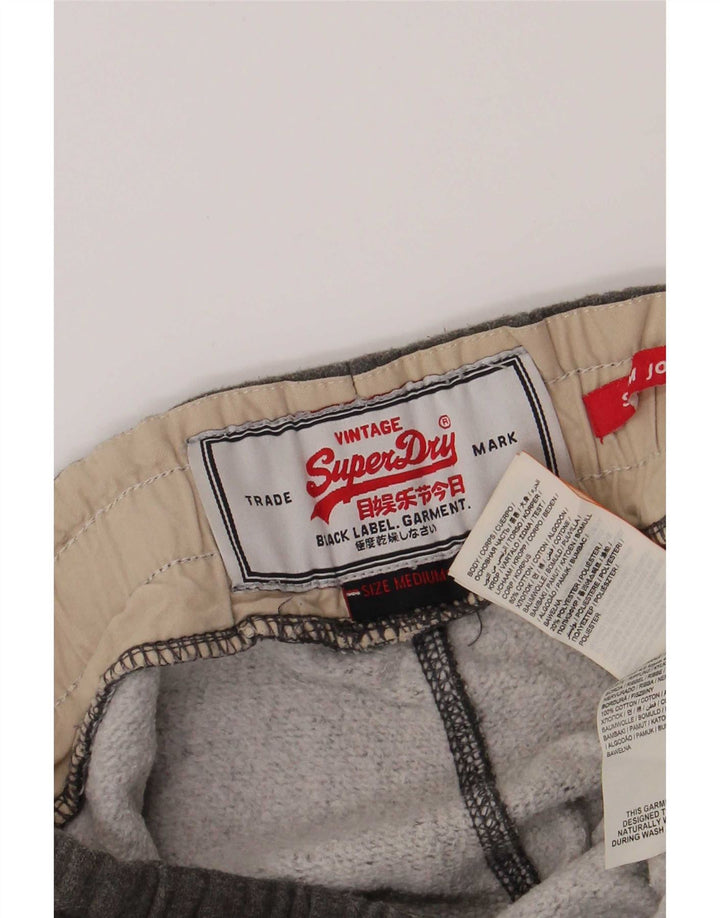 Superdry Grafisk træningsdragt bukser til mænd mellemgrå bomuld