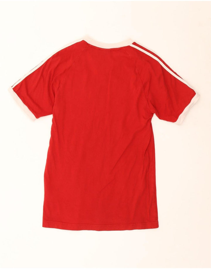 Adidas Herre T-Shirt Top Lille Rød Bomuld