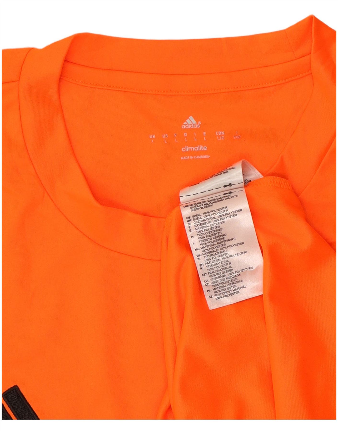 ADIDAS Herre Climalite T-Shirt Top Stor Orange Polyester
