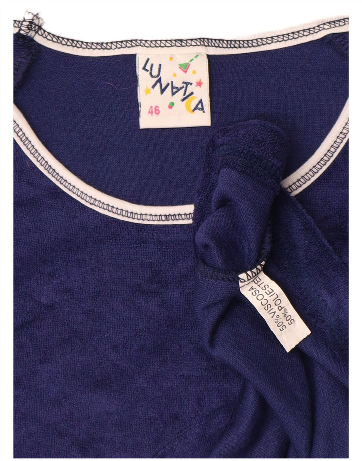 Blu Nauta Dame Crop Top IT 46 Stor Blå Bomuld