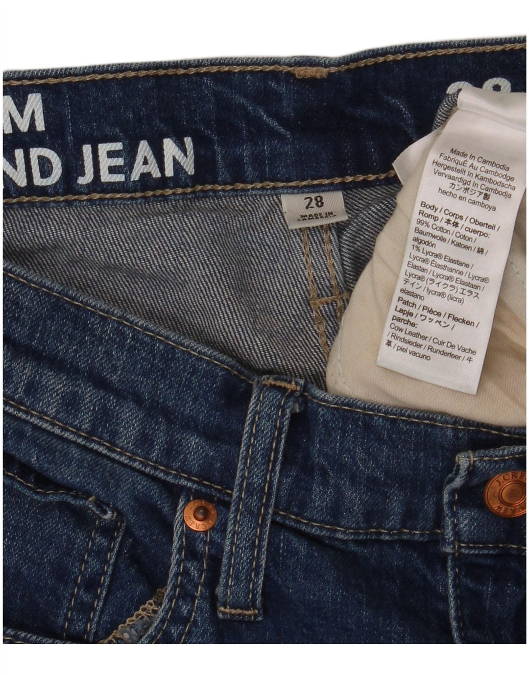 J. Crew Dame Slim Jeans W28 L30 Blå Bomuld