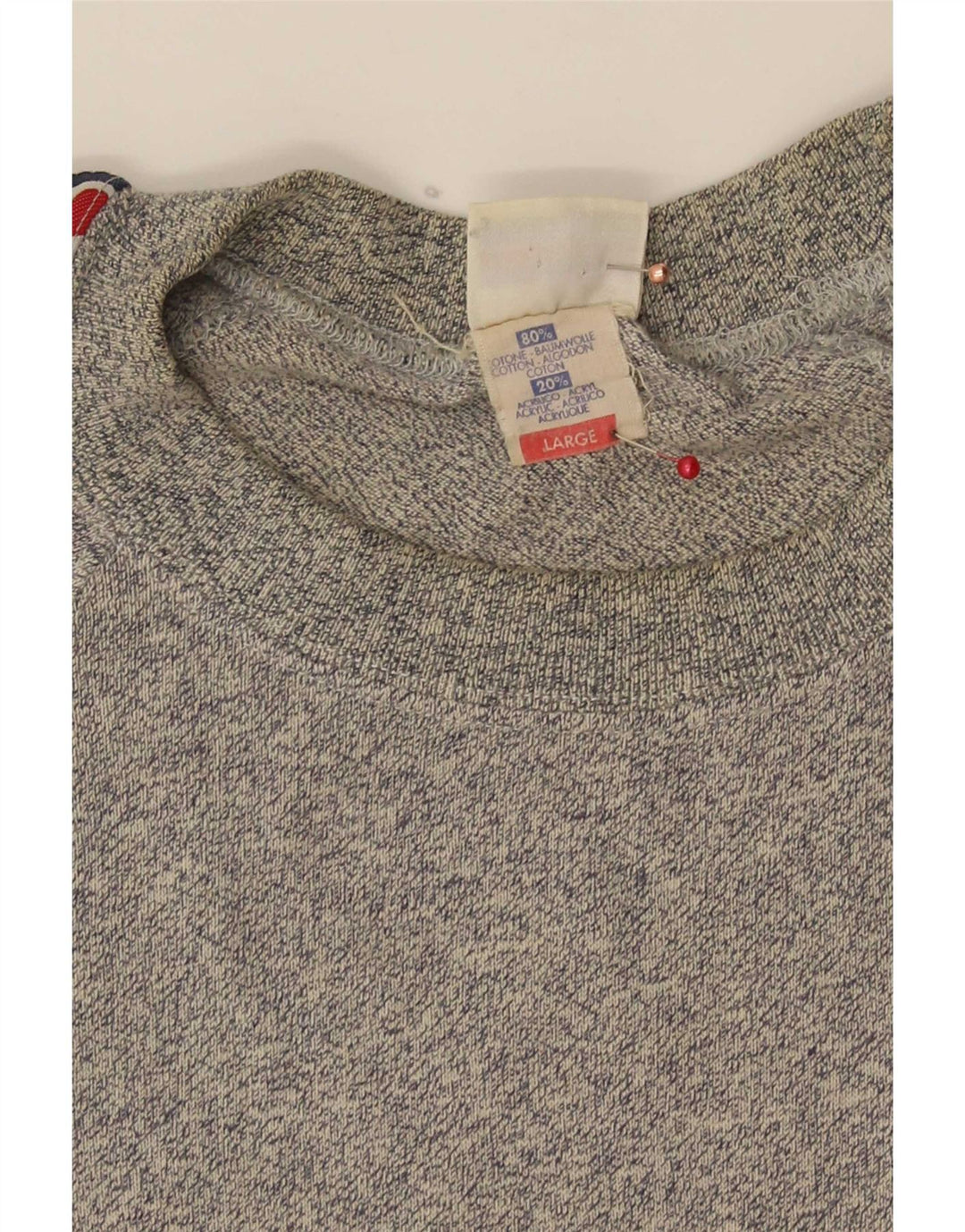 Champion Herre Grafisk T-Shirt Top Stor Grå Colourblock Bomuld