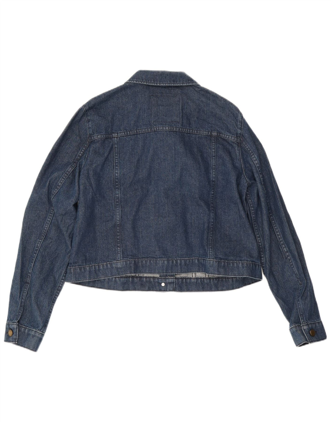 MICHAEL KORS Dame Crop denimjakke UK 18 XL Blå Bomuld