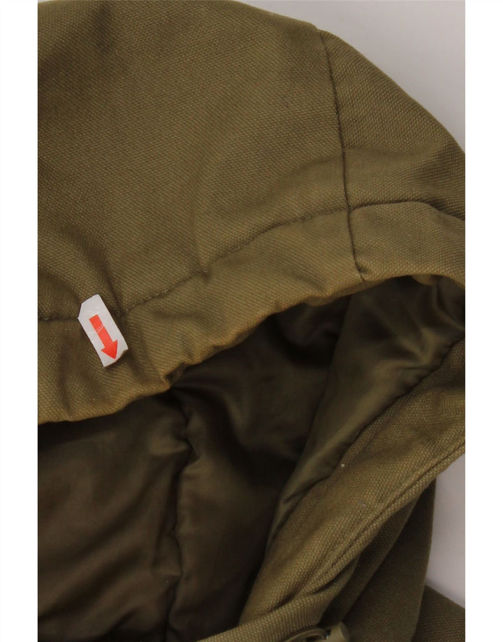 DC Parkajakke med hætte til mænd UK 36 Small Khaki Cotton