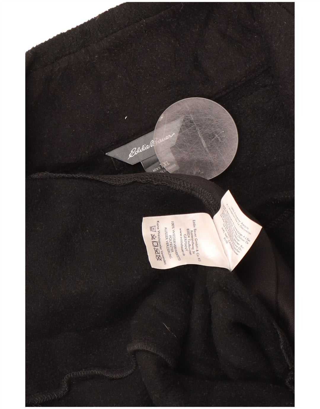 EDDIE BAUER Herre Høj Liner Fleece Gilet UK 42 XL Sort Polyester