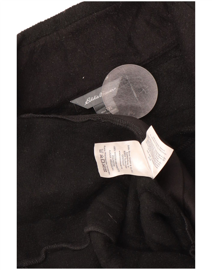 EDDIE BAUER Herre Høj Liner Fleece Gilet UK 42 XL Sort Polyester