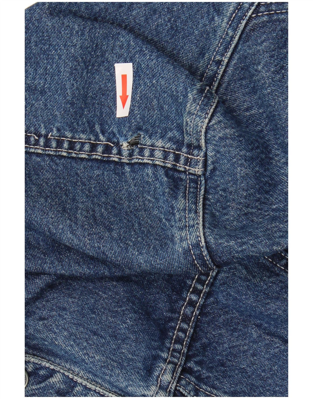 Zara Dame Crop Denim Jacket UK 10 Small Blue Cotton