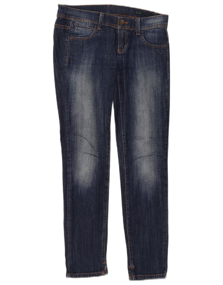 Benetton Dame Slim Jeans W27 L28 Blå