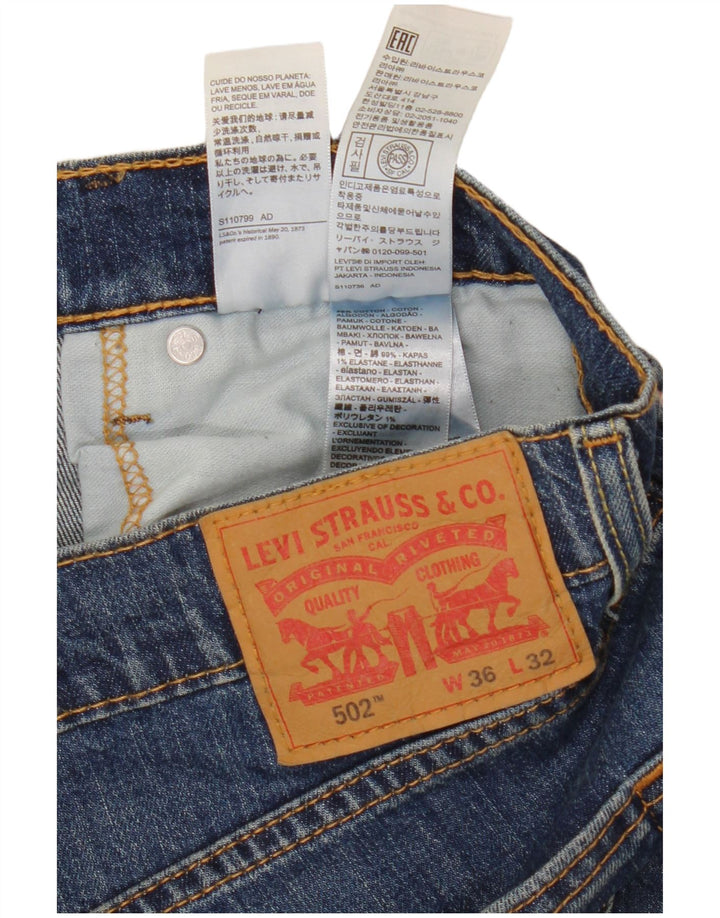 Levi's Herre 502 tilspidsede jeans W36 L29 blå bomuld