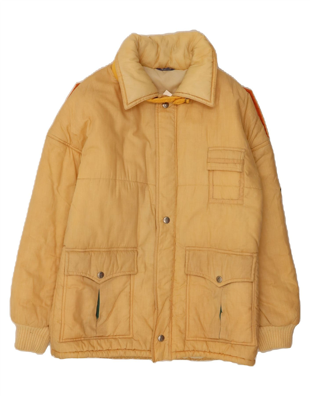 ELLESSE Mens Military Padded Jacket IT 50 Large Yellow Vintage Ellesse and Second-Hand Ellesse from Messina Hembry 