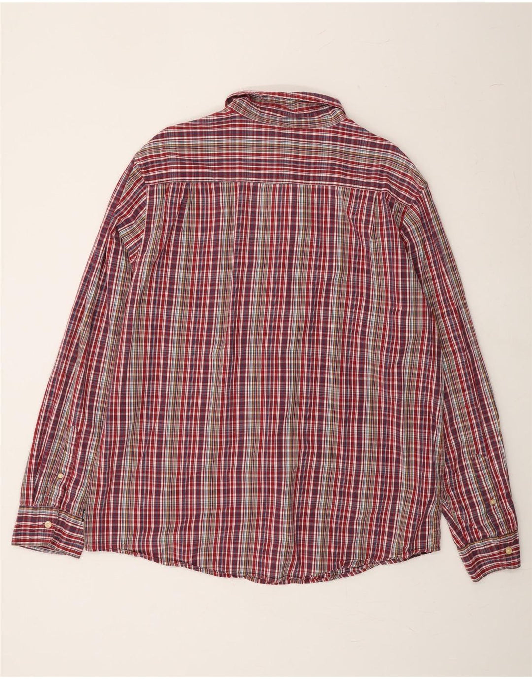 CHAPS Mens Shirt XL Red Check Cotton Vintage Chaps and Second-Hand Chaps from Messina Hembry 