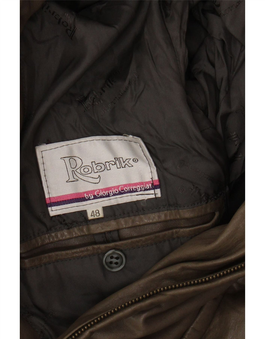 ROBRIK Herre Læderfrakke IT 48 Medium Brun