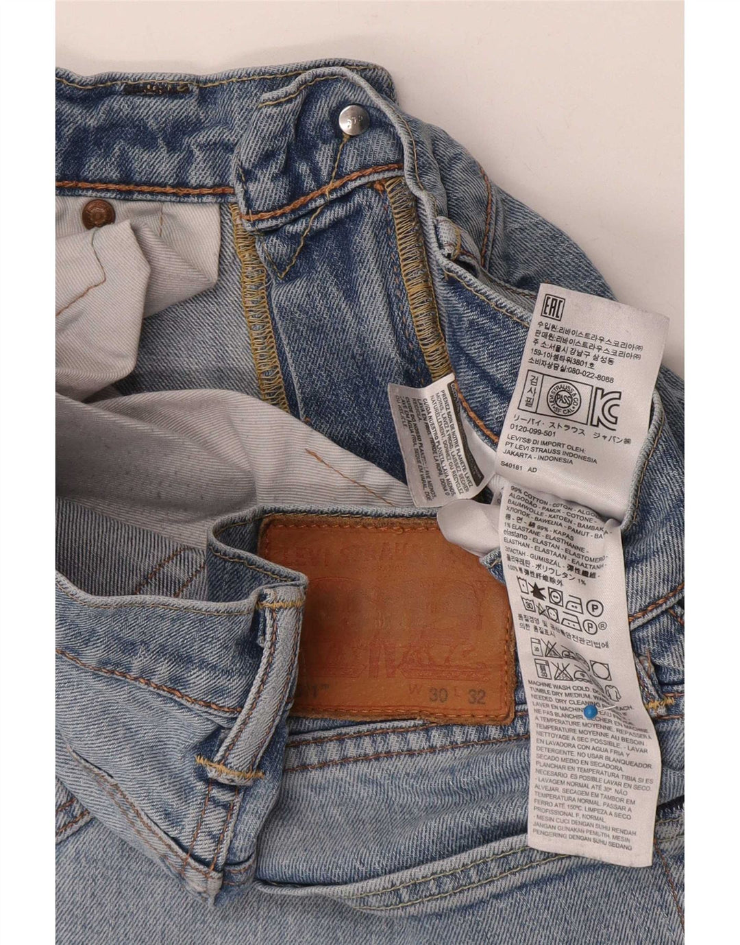 Levi's Herre 511 Slim Jeans W30 L32 Blå Bomuld