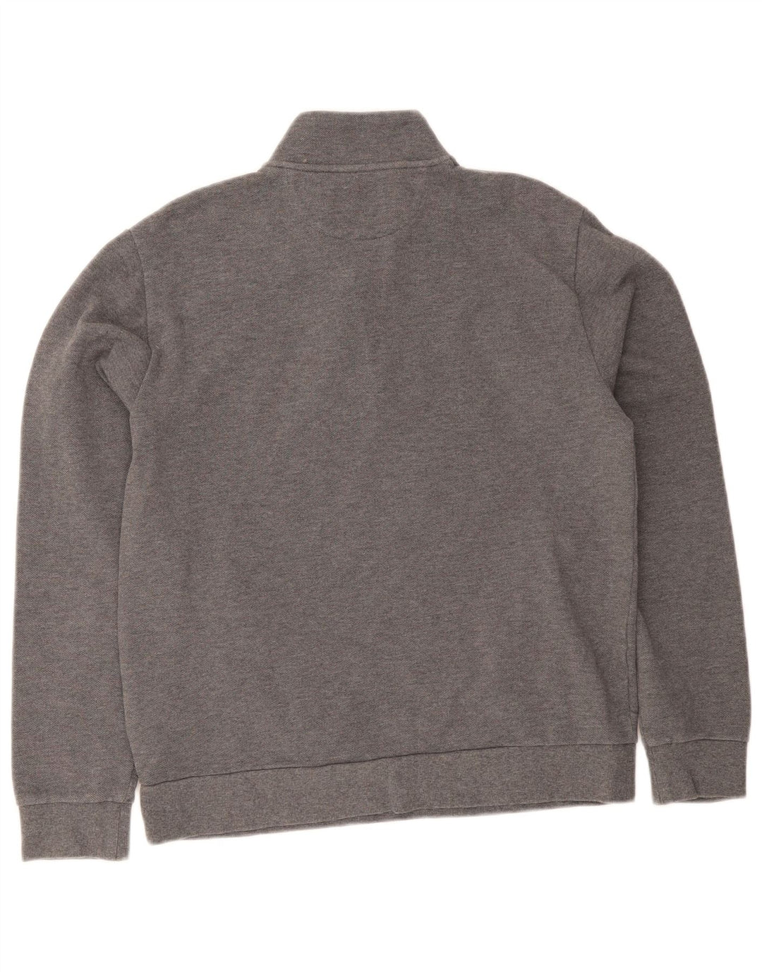 Hackett Herre Classic Fit Zip Neck Sweatshirt Jumper Medium Grå Bomuld