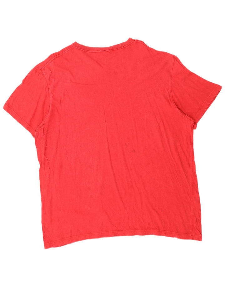 WRANGLER Herre T-Shirt Top 2XL Rød Bomuld